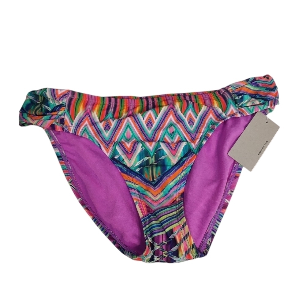 Kenneth Cole Reaction Women's Multicolor Swimsuit Bikini Bottom Size Medium NWT